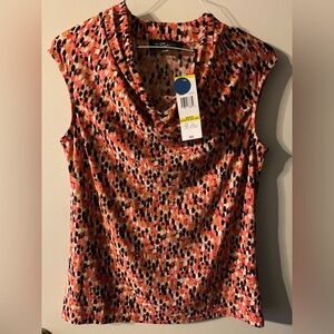 NWT Black Label by Evan Picone printed Sleeveless top. MEDIUM